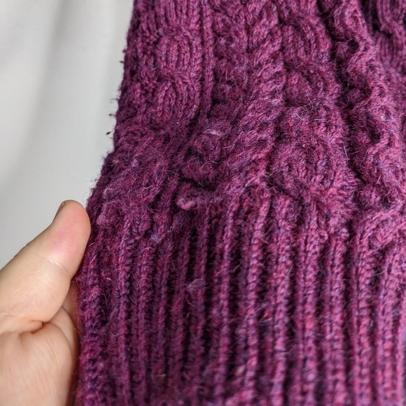 Shannon Woolen Mills purple wool button up cardigan sweater S - Picture 3 of 9